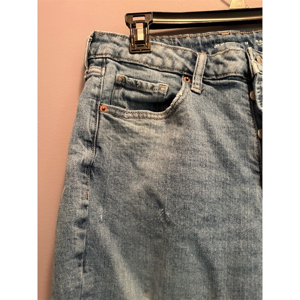 Old Navy OG Straight Jeans Womens Size 12 Light Wash Blue Hi-Rise - Picture 6 of 13